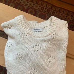 Madewell- Floral Pointelle Pullover Sweater